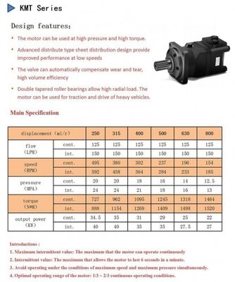 شراء KMT OMR 380rpm محرك هيدروليكي عالي السرعة مكبس شعاعي مع جيرولور جير online manufacture