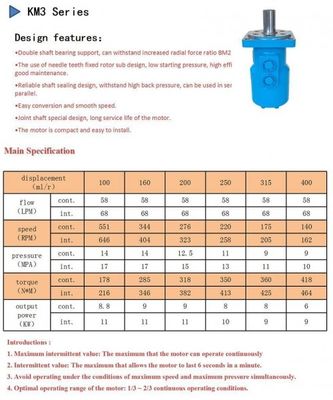 شراء محرك مكابح هيدروليكي KM3 100 مللي / R محرك حفر منخفض الضوضاء online manufacture